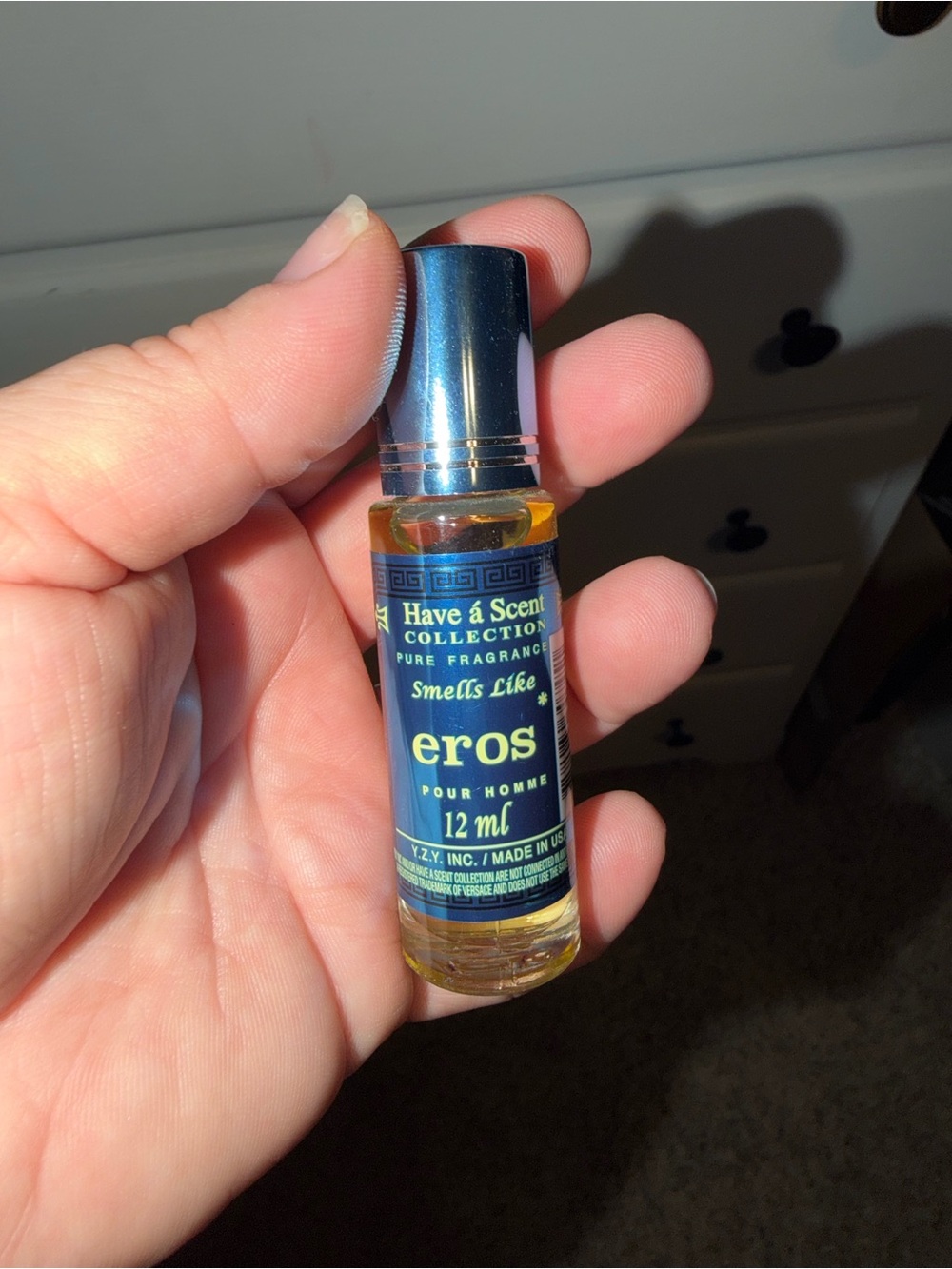 Men’s roll in cologne smells like “eros”